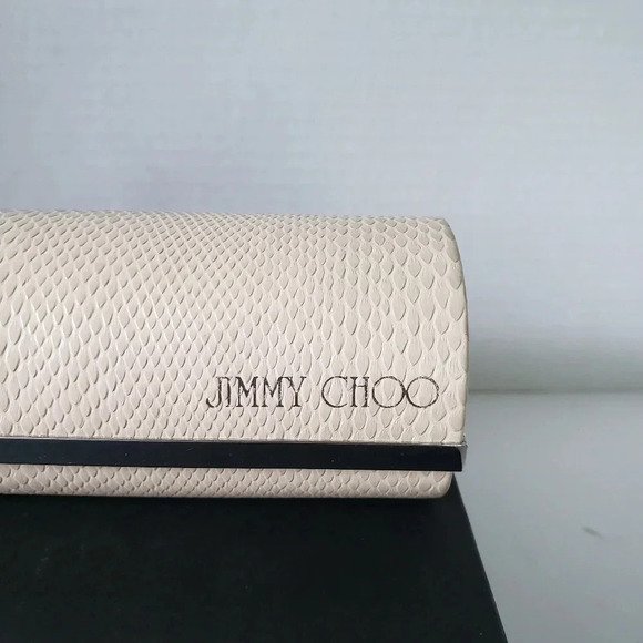 Jimmy Choo Snakeskin Print Magnetic  Closure Eyeglasses Case. - Picture 5 of 8